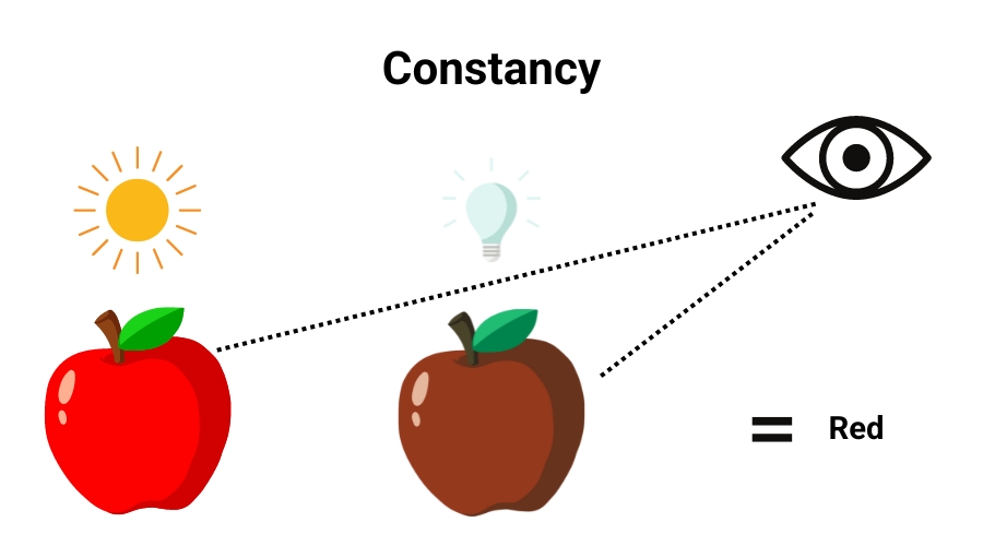 Exemplo de constância de cores