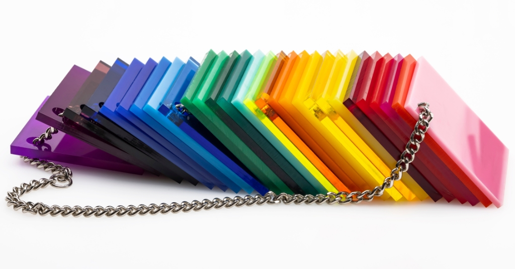 colorful plastic tiles on a chain