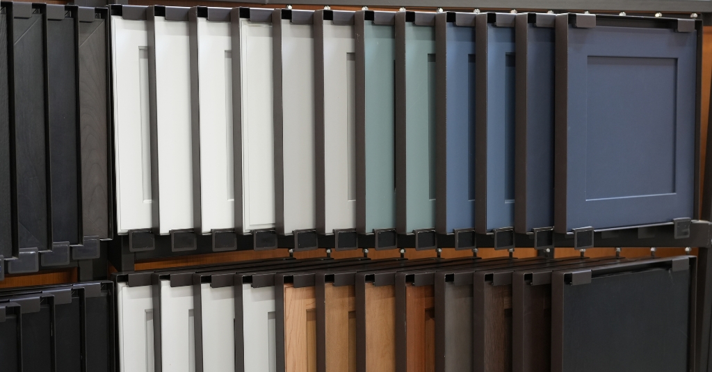 color samples of wood cabinet doors